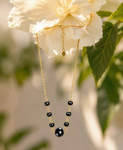 Maninha Necklace Conta Di Ojo Bead Necklace – Gold-Plated Jewelry Honoring Love & Memory