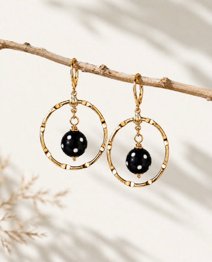 Fofa Conta Di Ojo Gold Hoop Earrings – Cabo Verde Inspired Protection Jewelry