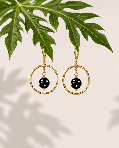 Fofa Conta Di Ojo Gold Hoop Earrings – Cabo Verde Inspired Protection Jewelry