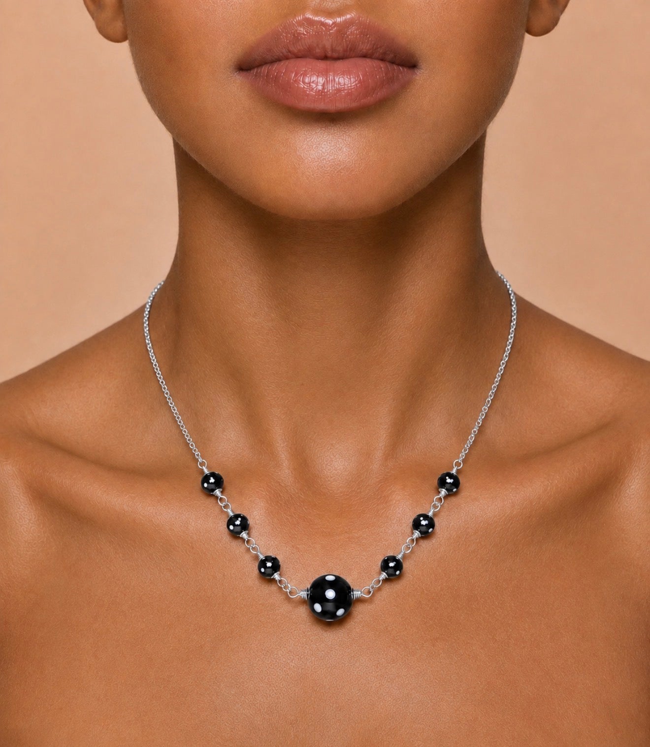 Maninha Necklace Conta Di Ojo Bead Necklace – Gold-Plated Jewelry Honoring Love & Memory