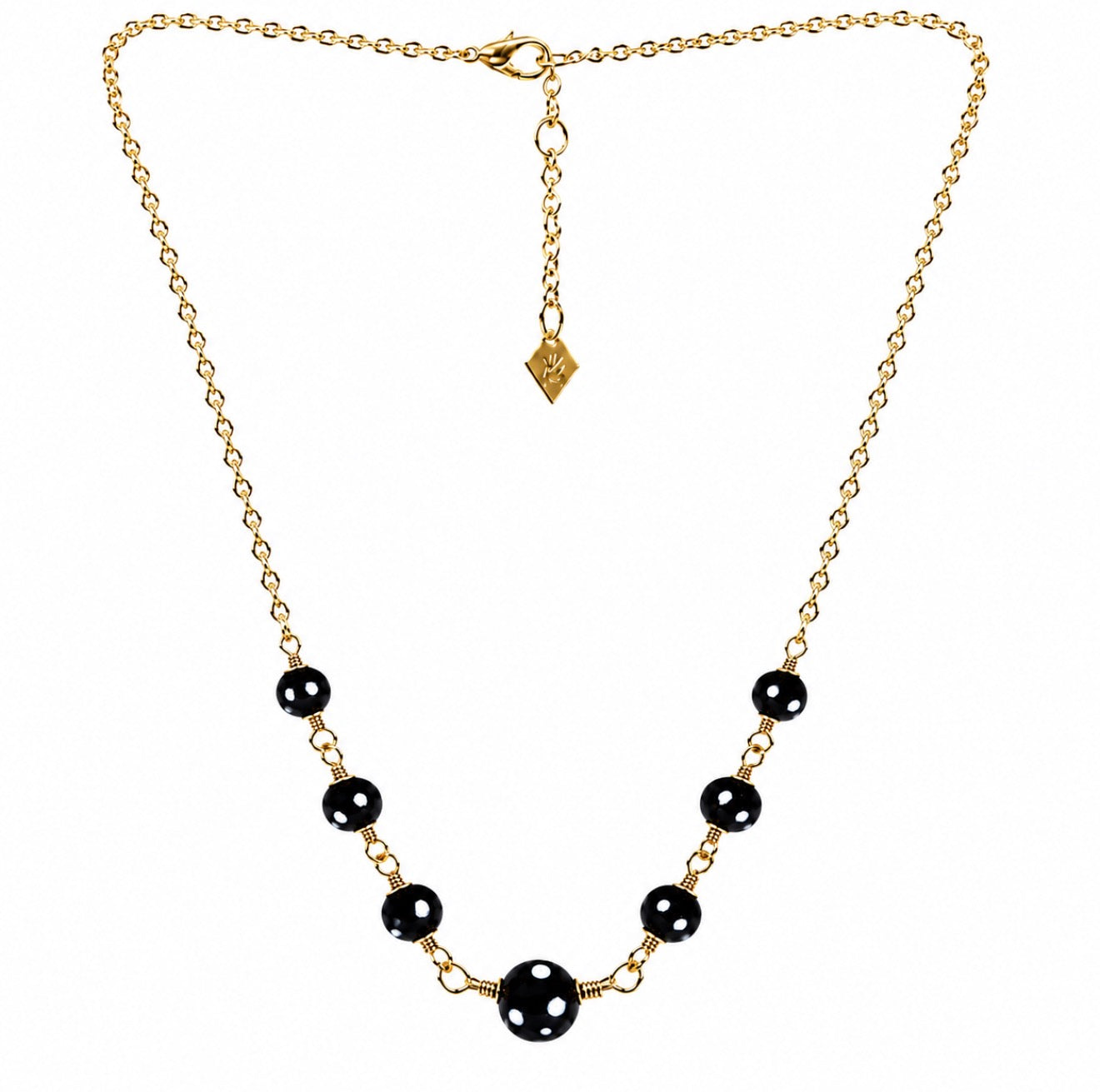 Maninha Necklace Conta Di Ojo Bead Necklace – Gold-Plated Jewelry Honoring Love & Memory