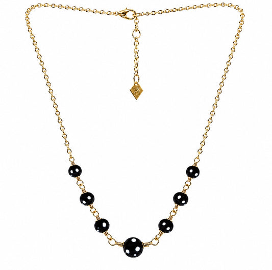 Maninha Necklace Conta Di Ojo Bead Necklace – Gold-Plated Jewelry Honoring Love & Memory