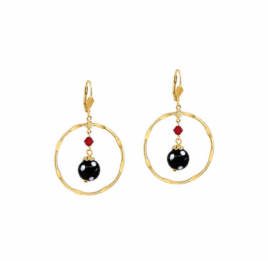 Adore Earrings – Gold-Plated Crystal Drop Earrings