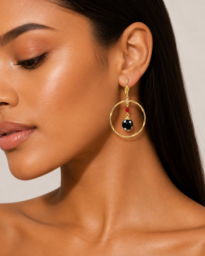 Adore Earrings – Gold-Plated Crystal Drop Earrings