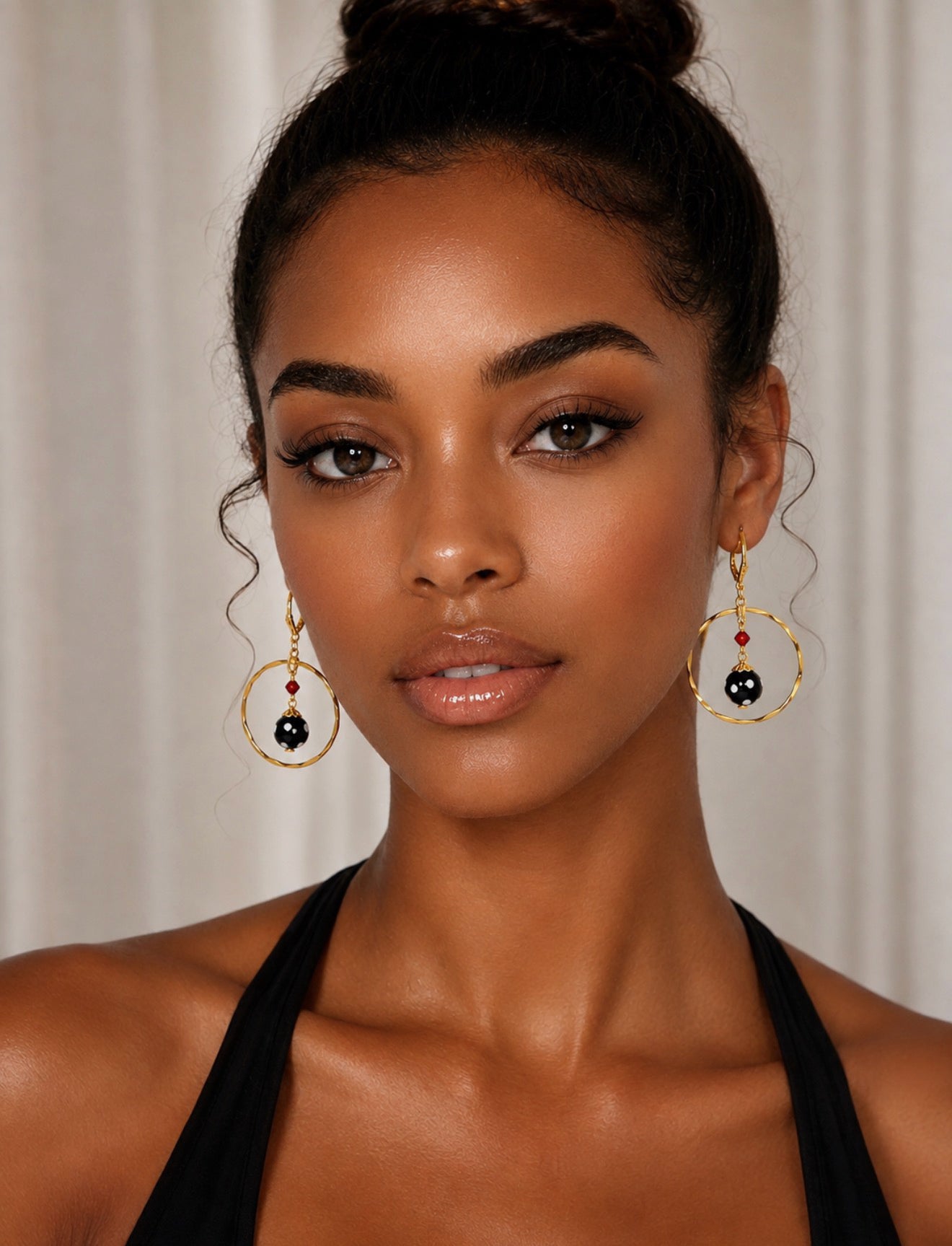 Adore Earrings – Gold-Plated Crystal Drop Earrings