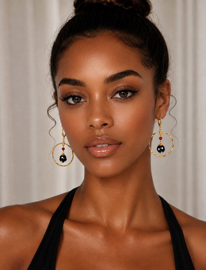 Adore Earrings – Gold-Plated Crystal Drop Earrings