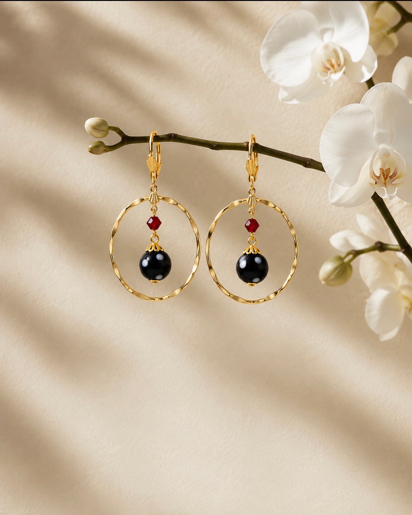 Adore Earrings – Gold-Plated Crystal Drop Earrings