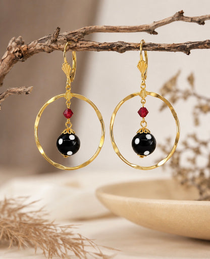 Adore Earrings – Gold-Plated Crystal Drop Earrings