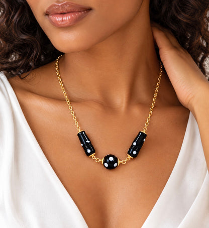Pombas Necklace – Handmade Cabo Verde Conta di Ojo Bead Necklace