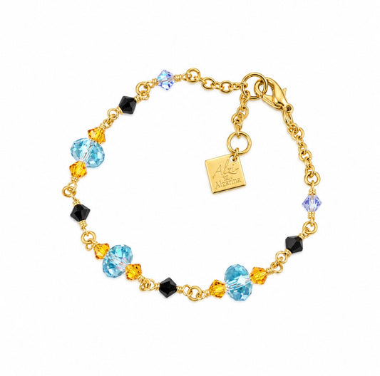 Sawyer Bracelet – Handmade Multicolor Austrian Crystal Bracelet | Alzi by Alzerina