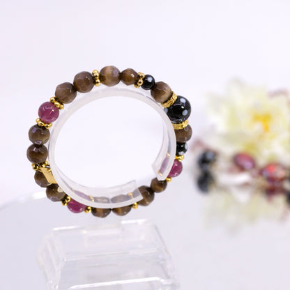 Vinho Bracelet – Elegant Earth Tones & Austrian Crystal Beads