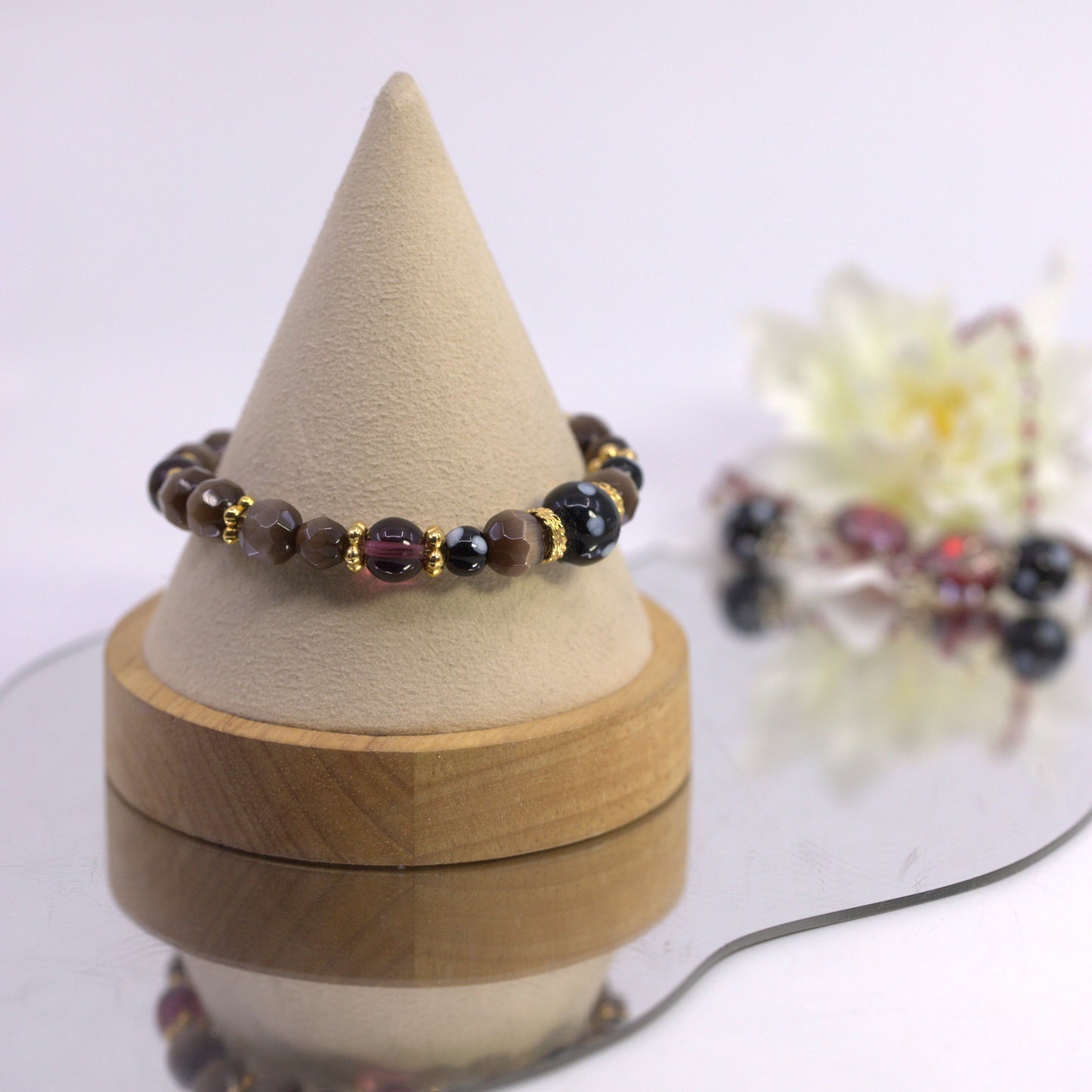 Vinho Bracelet – Elegant Earth Tones & Austrian Crystal Beads
