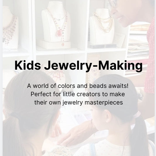 Banner image for kids’ jewelry-making class – a colorful bead-making experience for children
