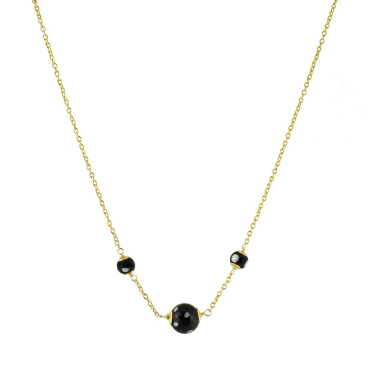 Kriolinha Protection Necklace - Gold-Plated Evil Eye Charm