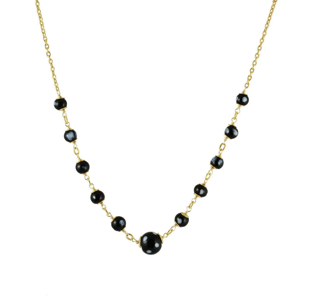 Maezinha Necklace – Gold Chain with Evil Eye Beads