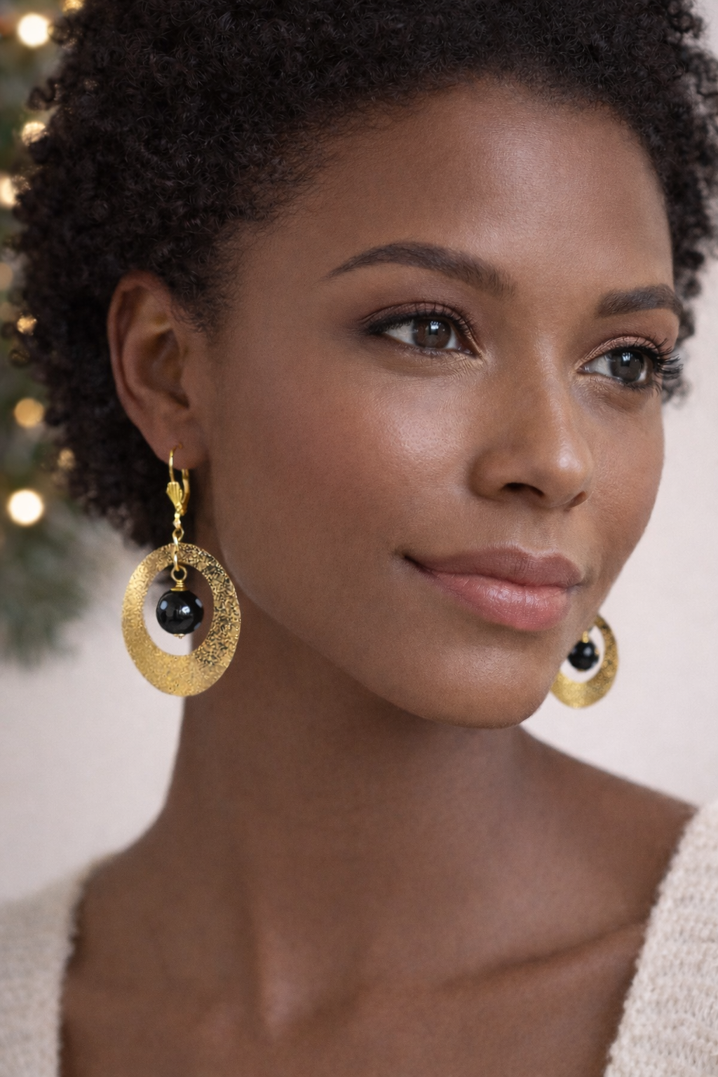 Querida Evil Eye Hoop Earrings – Gold Plated Protection Jewelry