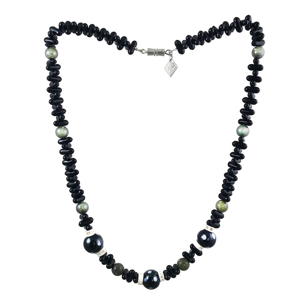 Adarlino Necklace | Black Beaded Necklace