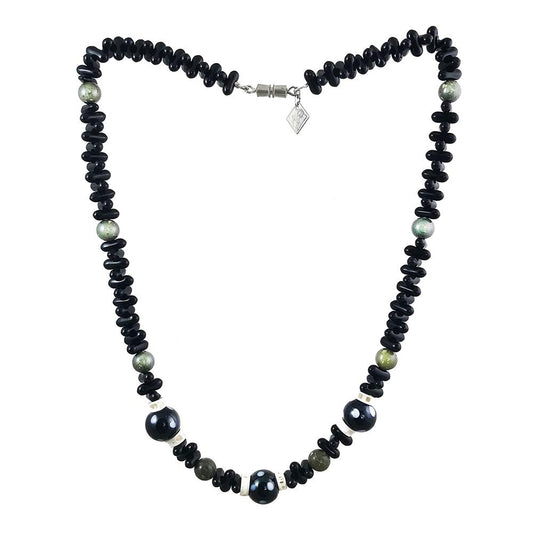 Adarlino Necklace | Black Beaded Necklace