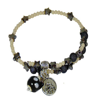 Mosteiros Bracelet – Layered Black Evil Eye Charm Bracelet