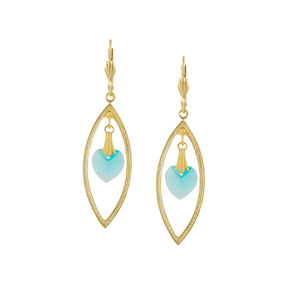 Drop earrings | Crystal drop earrings| Gold Plated Rings Earrings