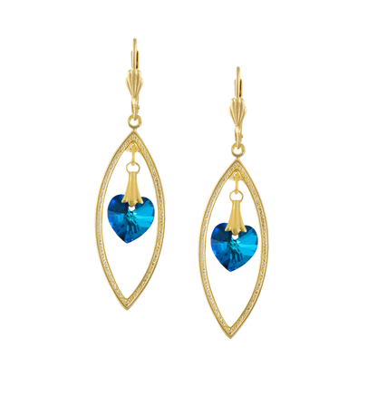 Drop earrings | Crystal drop earrings| Gold Plated Rings Earrings