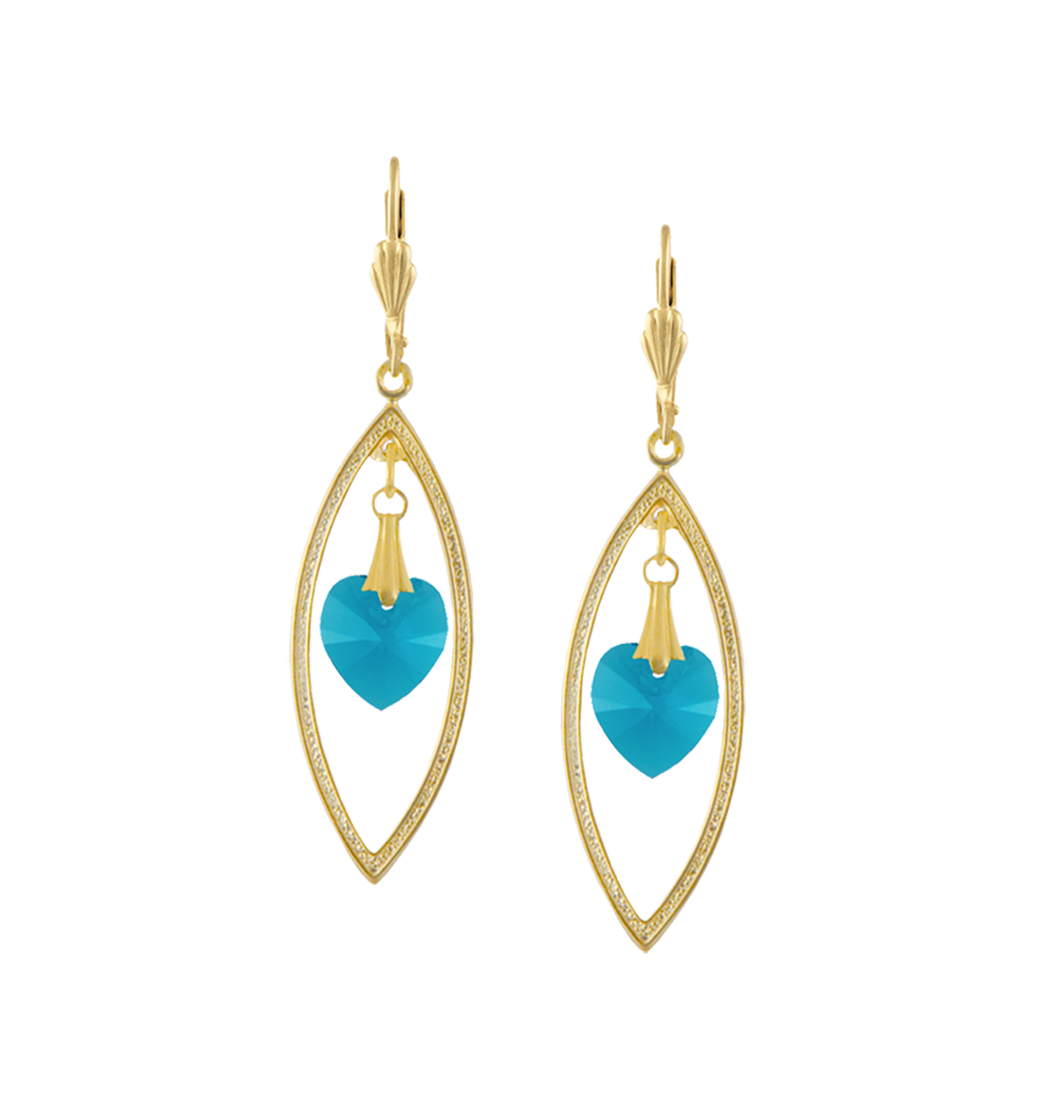 Drop earrings | Crystal drop earrings| Gold Plated Rings Earrings