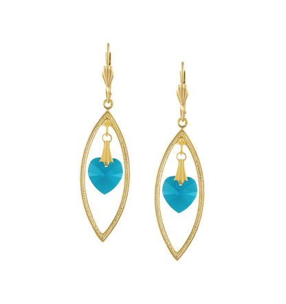 Drop earrings | Crystal drop earrings| Gold Plated Rings Earrings