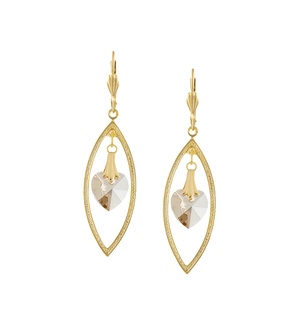 Drop earrings | Crystal drop earrings| Gold Plated Rings Earrings