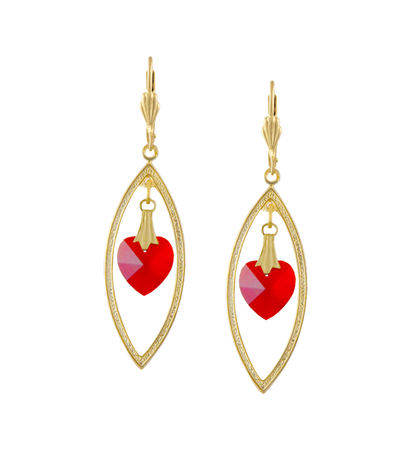 Drop earrings | Crystal drop earrings| Gold Plated Rings Earrings