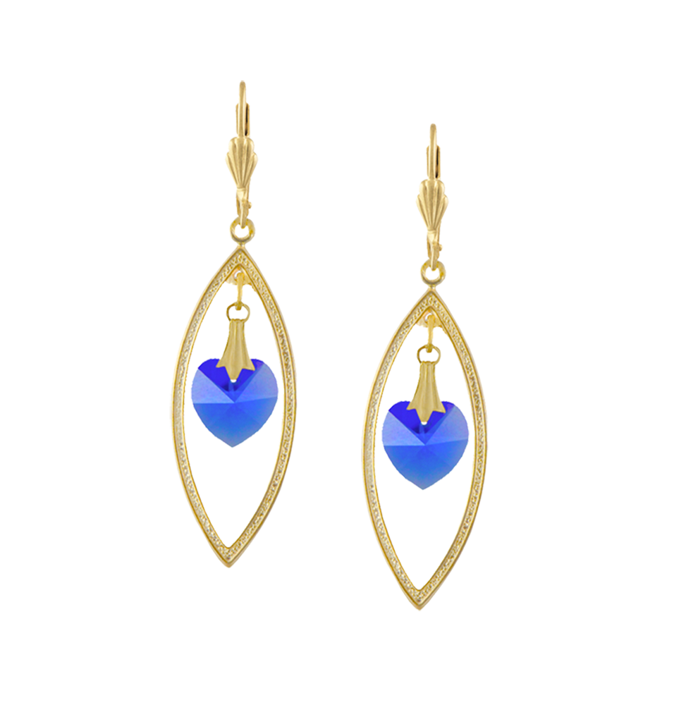 Heart of Gold Earrings - Alzerina Jewelry
