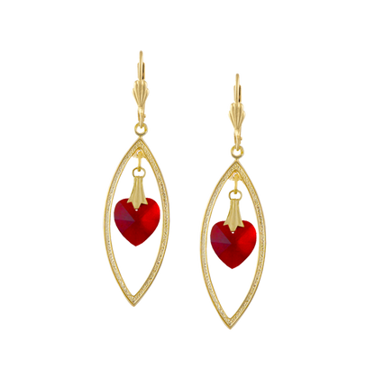 Heart of Gold Earrings - Alzerina Jewelry