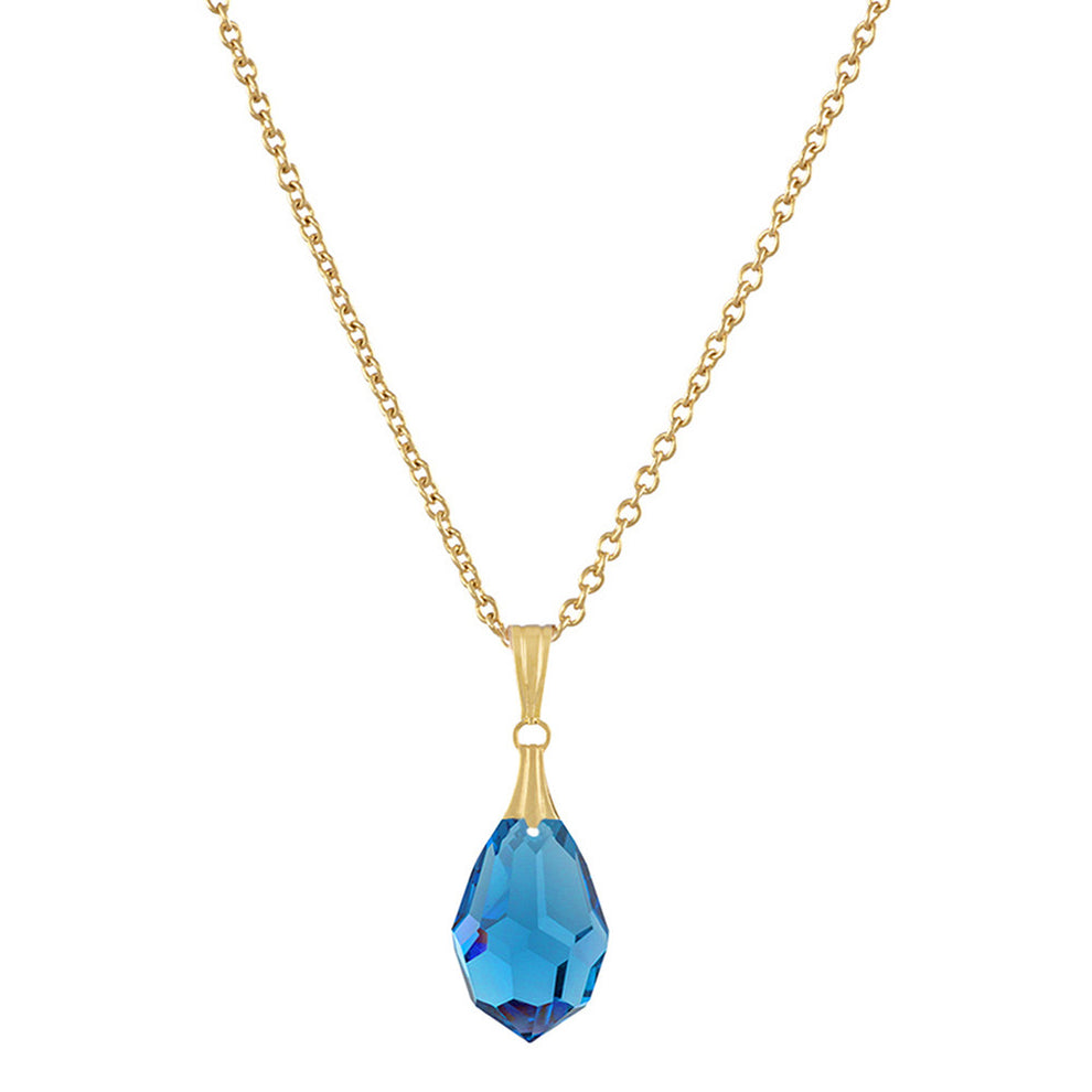 Teardrop Crystal Simple Necklace (10 color)|Venetian Pendant|Alzerina ...