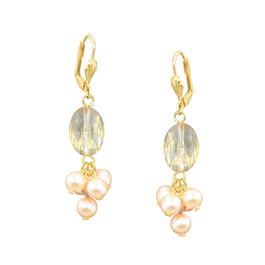 Peach Honeymoon Earrings - Alzerina Jewelry